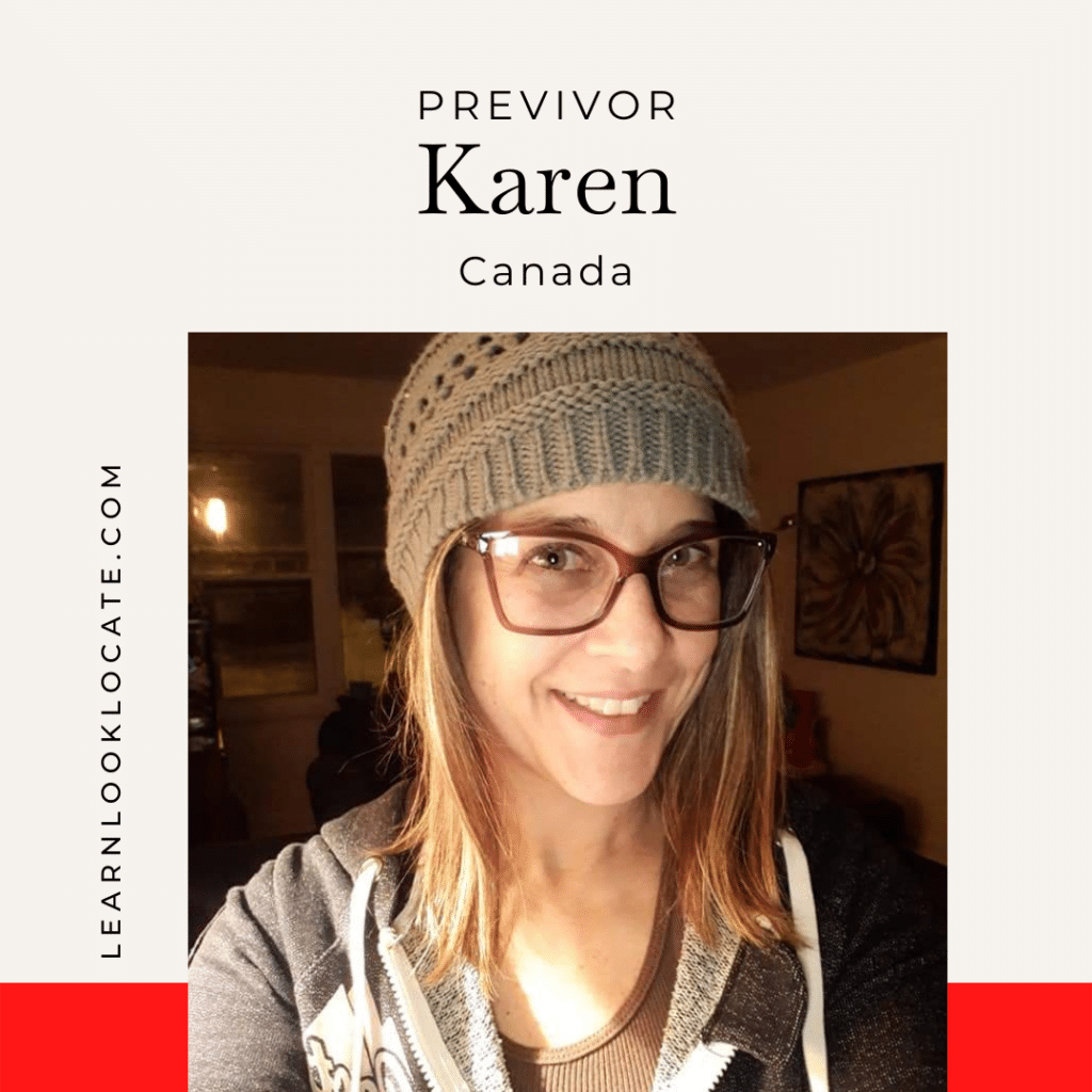 Karen, Previvor from Canada