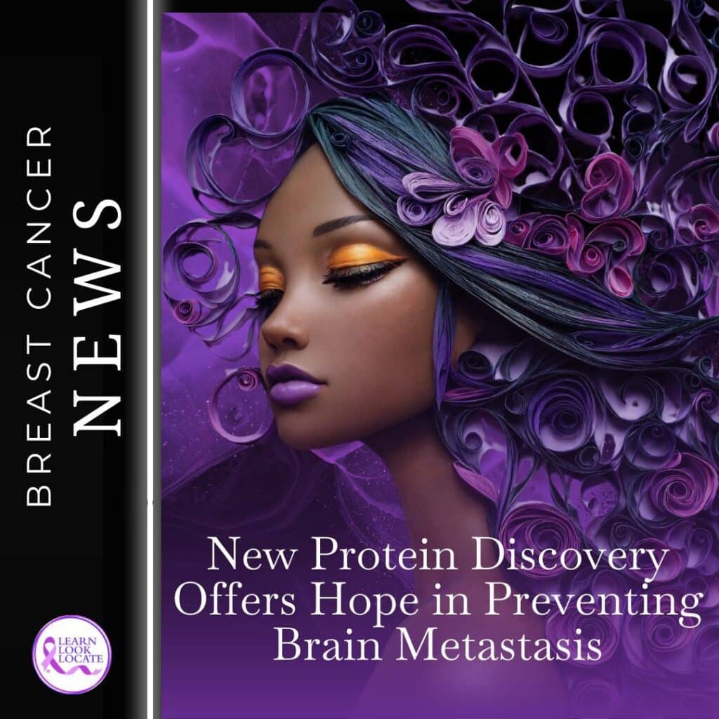 Artistic image of a woman, "New Protein Discovery Offers Hope in Preventing Brain Metastasis", breast cancer news.