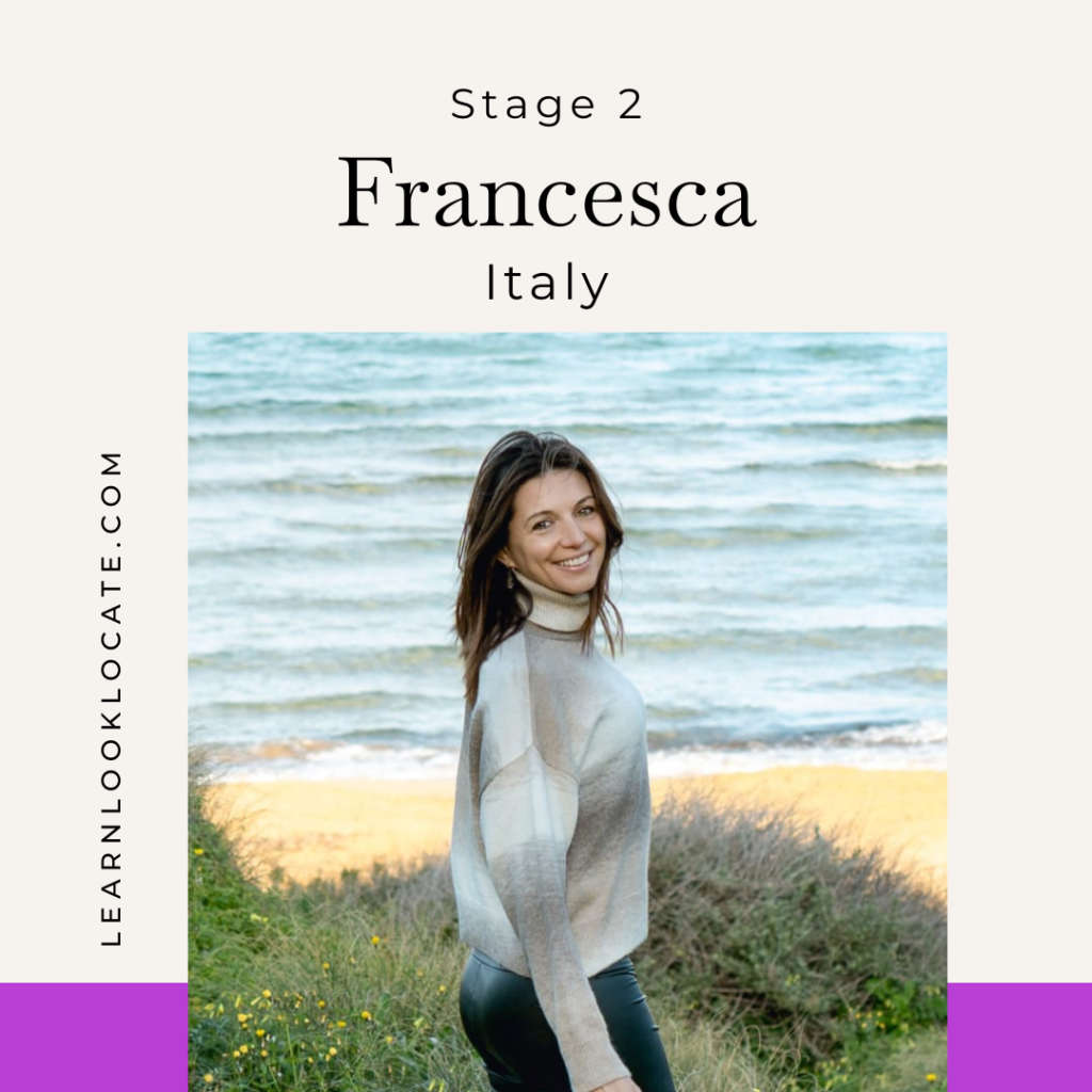 Francesca, a stage 2 survivor from Italy